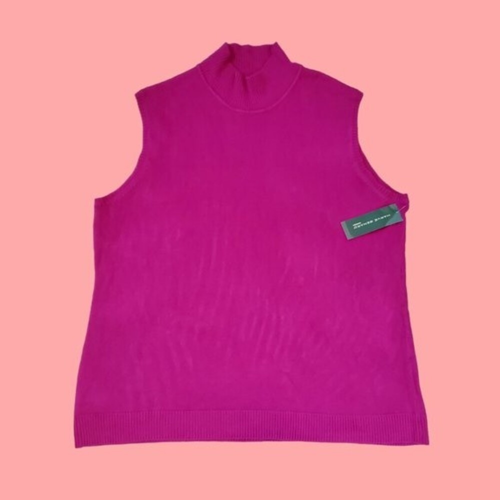 NEW Harve Benard Plus Size Magenta Sleeveless Sweater
